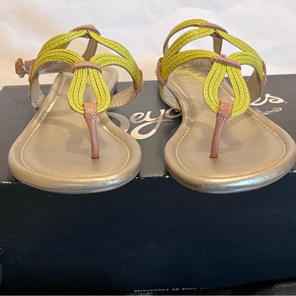 Seychelles Long Lost Twin Thong Sandals Yellow Size 7 - Picture 6 of 12
